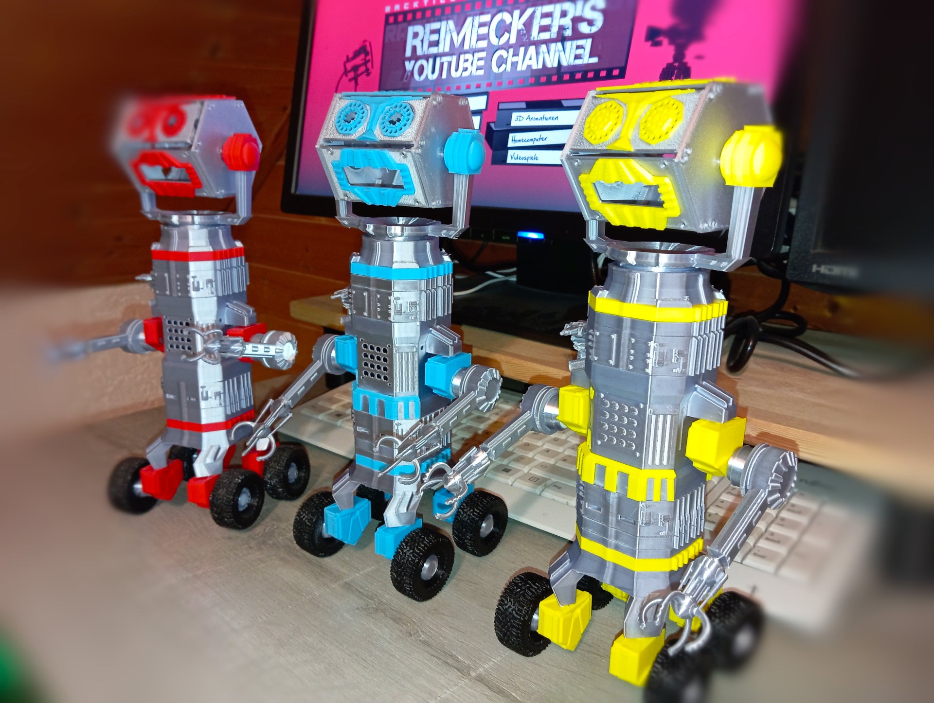 Roboter Model Bausatz V2 - 4 Farben / 65 Teile