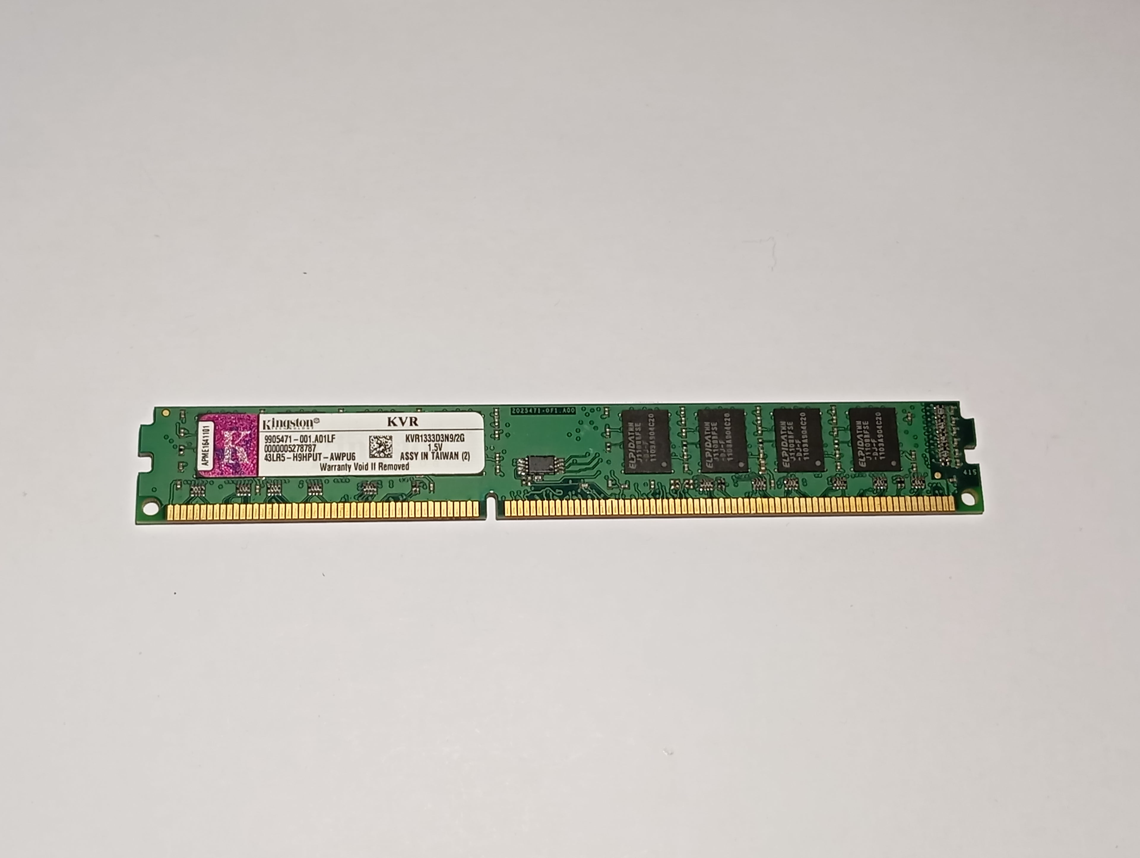 RAM – Arbeitsspeicher Kingston PC3 1333MHz 2 GB