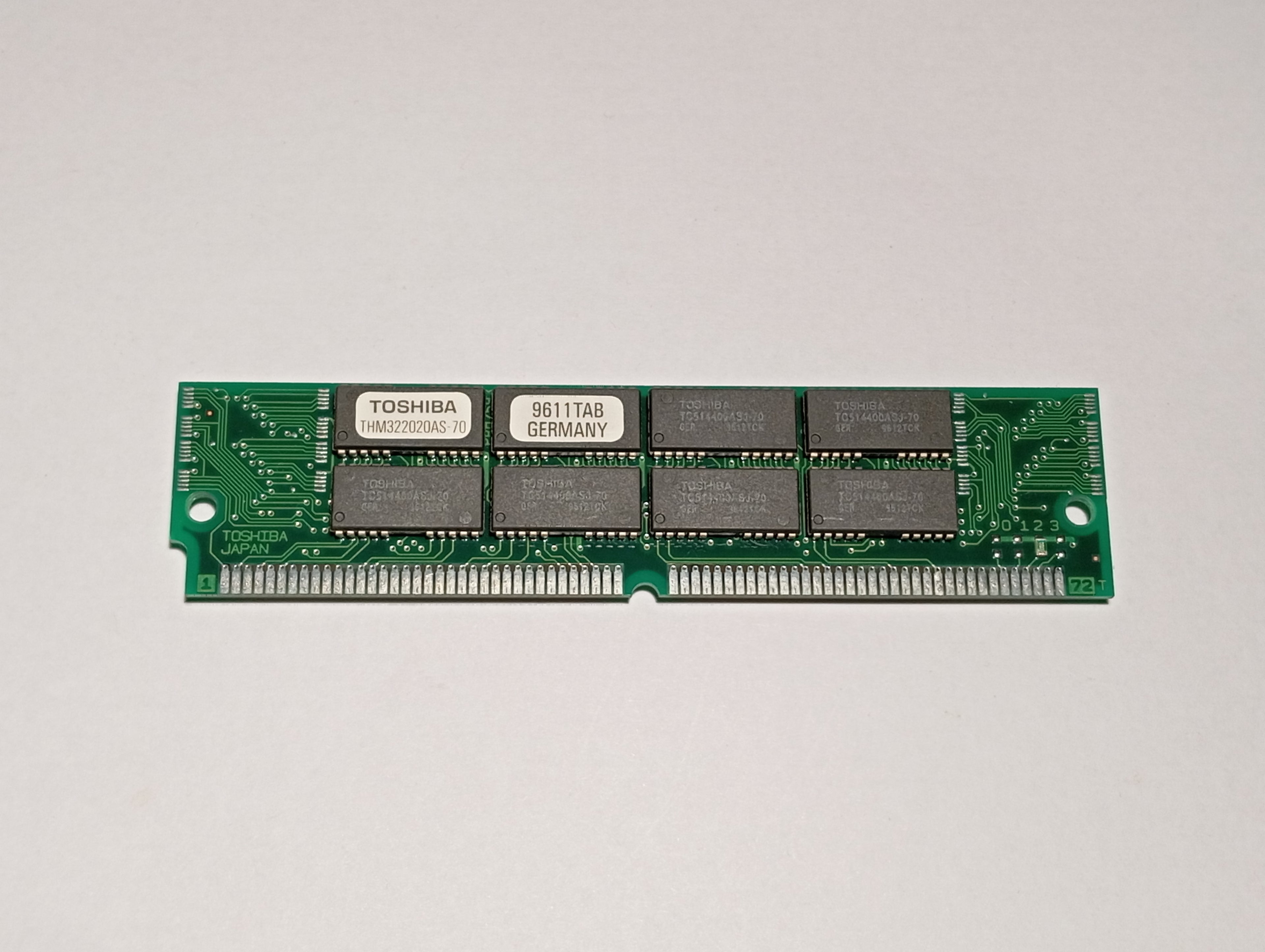 RAM – Arbeitsspeicher Toshiba EDO 72 Pin 70 Ns 8 MB