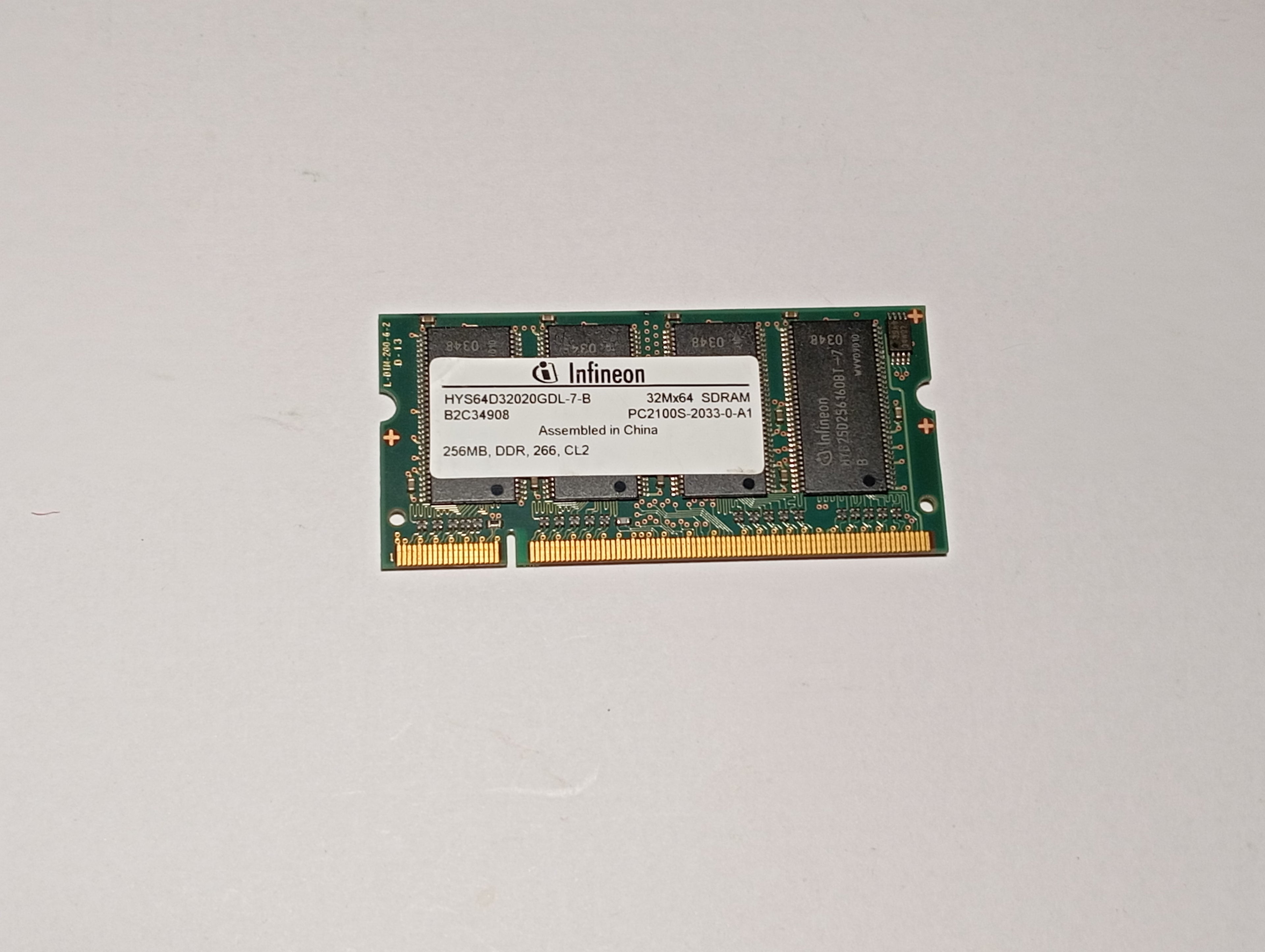 RAM – Arbeitsspeicher S0 PC1 2100S 256 MB