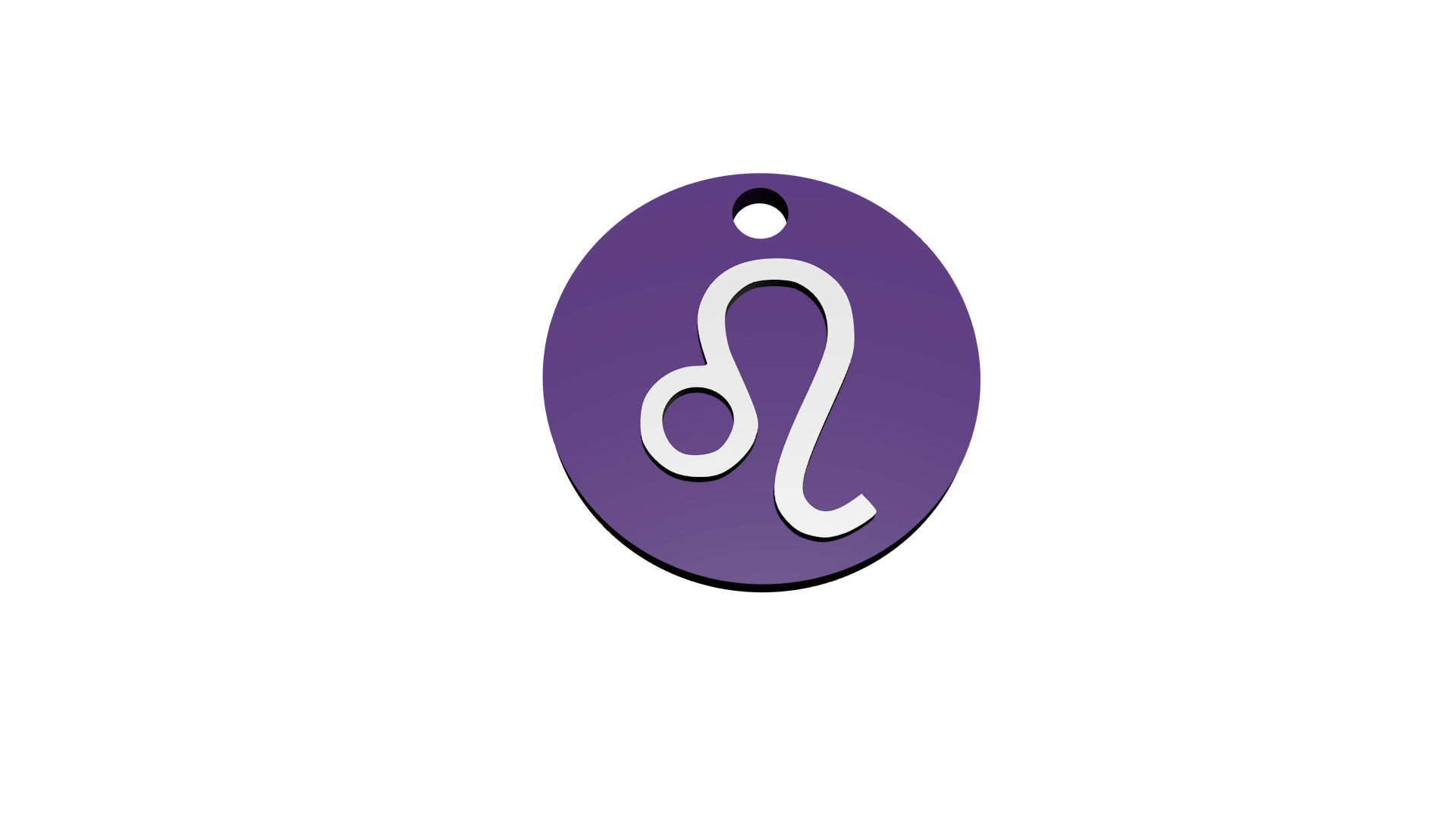 4x Schlüsselanhänger mit Sternzeichen (Violett / Weiß)