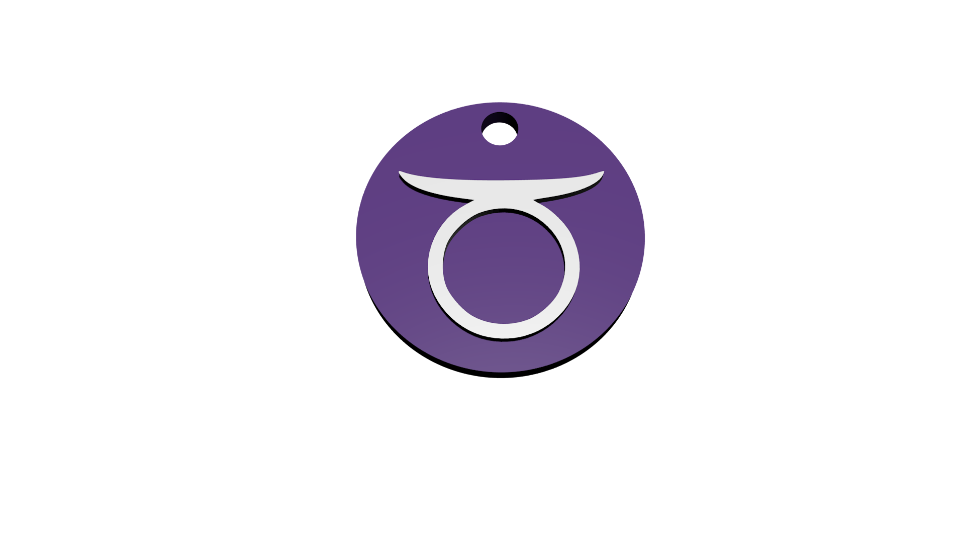 4x Schlüsselanhänger mit Sternzeichen (Violett / Weiß)