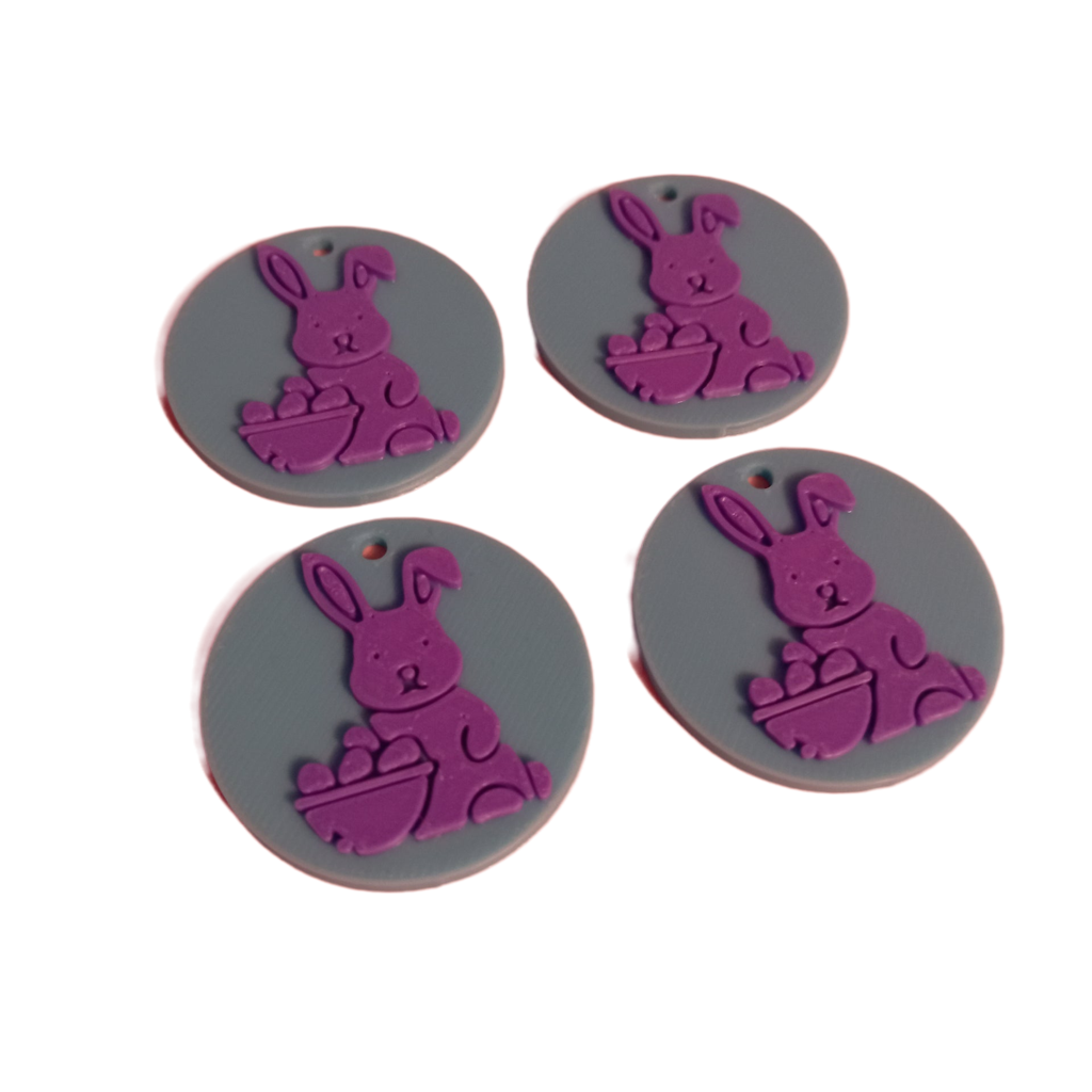 4 x Schlüsselanhänger Osterhase